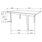 Nogales Wooden Dining Table Acacia and Coastal Grey