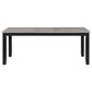 Elodie Rectangular Dining Table with Extension Grey and Black