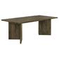 Tyler Rectangular Double V-Leg Dining Table Mango Brown