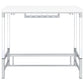 Norcrest Pub Height Bar Table with Acrylic Legs and Wine Storage White High Gloss