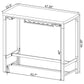 Norcrest Pub Height Bar Table with Acrylic Legs and Wine Storage White High Gloss