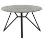 Neil Round Wood Top Dining Table Concrete and Black