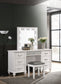 Barzini 7-drawer Vanity Set with Lighting White