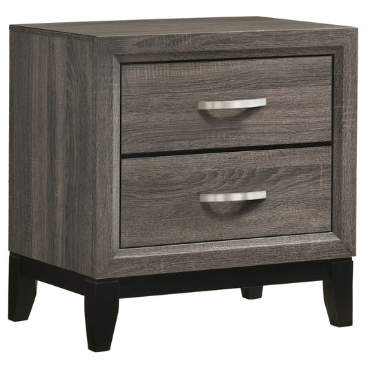 Watson 2-drawer Nightstand Grey Oak