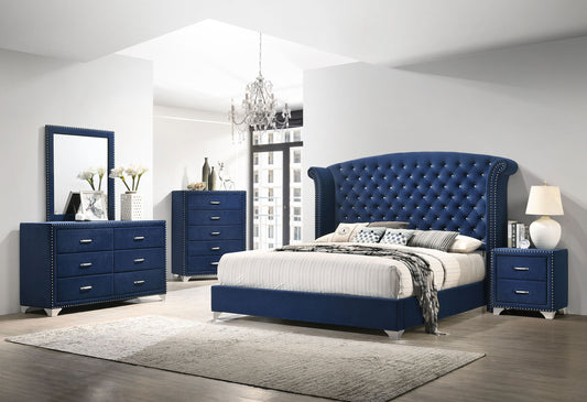 Melody 5-piece California King Bedroom Set Pacific Blue