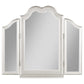 Evangeline Vanity Mirror with Faux Diamond Trim Silver