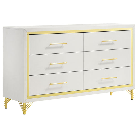 Lucia 6-drawer Bedroom Dresser White