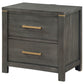 Kieran 2-drawer Nightstand Bedside Table Grey