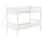 Littleton Wood Twin Over Twin Bunk Bed White