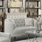Avonlea Upholstered Sloped Arm Loveseat Grey Fabric