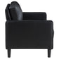 Ruth 2-piece Upholstered Track Arm Faux Leather Sofa Set Black