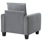 Davis  Upholstered Rolled Arm Accent Chair Grey