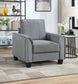 Davis  Upholstered Rolled Arm Accent Chair Grey