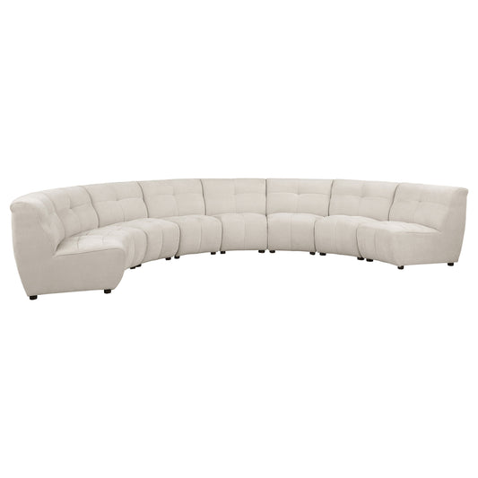 Charlotte 8-piece Upholstered Modular Sectional Sofa Ivory