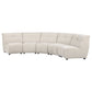 Charlotte 5-piece Upholstered Curved Modular Sectional Sofa Ivory