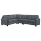 Georgina 4-piece Upholstered Modular Sectional Sofa Steel Grey