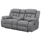 Higgins Upholstered Motion Reclining Loveseat Grey