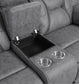 Higgins Upholstered Motion Reclining Loveseat Grey