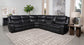 Sycamore Upholstered Power Reclining Sectional Sofa Dark Grey