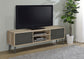 Allie 2-door Engineered Wood 71-inch TV Stand Distressed Pine