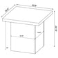 Devar Square Engineered Wood End Table Mango Brown