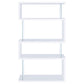 Emelle 4-tier Bookcase White and Clear