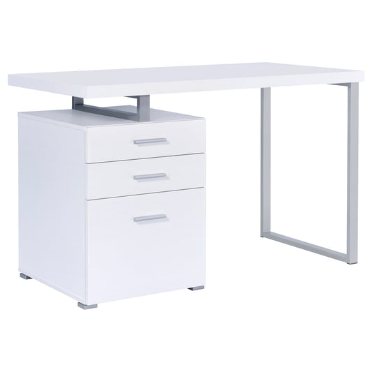 Brennan 3-drawer Office Desk White