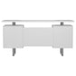 Lawtey Floating Top Office Desk White Gloss