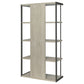 Loomis 4-shelf Bookcase Whitewashed Grey