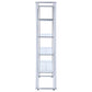 Larson 4-tier Bookcase Chrome and Clear