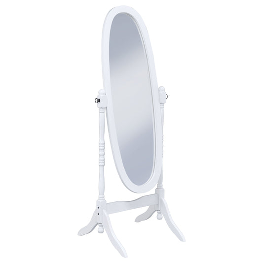 Foyet Oval Cheval Mirror White