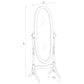 Foyet Oval Cheval Mirror White