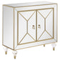 Lupin 2-door Accent Cabinet Mirror and Champagne