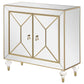 Lupin 2-door Accent Cabinet Mirror and Champagne