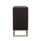 Zara 2-drawer Accent Cabinet Black Walnut and Gold