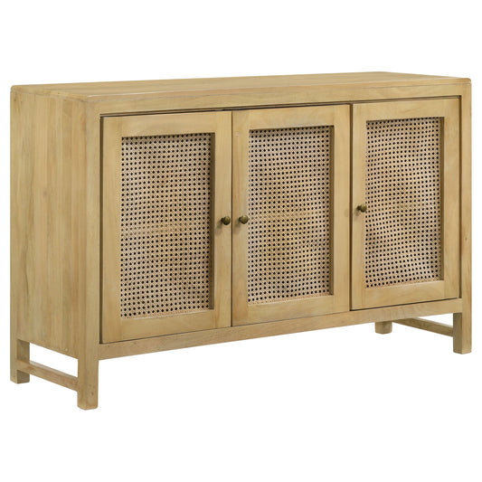 Zamora Rectangular 3-door Accent Cabinet Natural