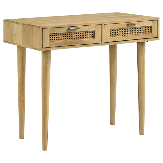 Zamora Rectangular 2-drawer Accent Writing Desk Natural