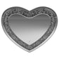 Aiko Heart Shape Wall Mirror Silver